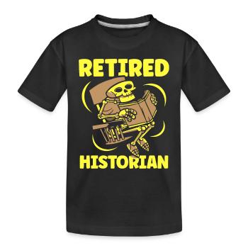 Historien à la retraite Histoire Histoire Profession - T-shirt bio Premium Enfant - noir - Devant