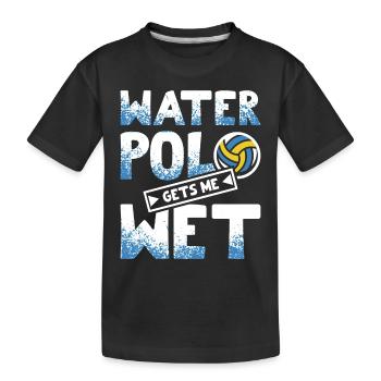Le water-polo amusant me mouille - T-shirt bio Premium Enfant - noir - Devant