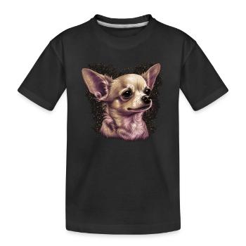 Chihuahua Puppy | Pretty Pink Dog Girly Mom Women - Kids' Premium Organic T-Shirt - black - Front