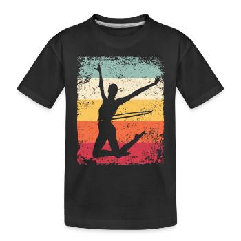 Gymnaste Gymnastique Rétro Rythmique Mature - T-shirt bio Premium Enfant - noir - Devant