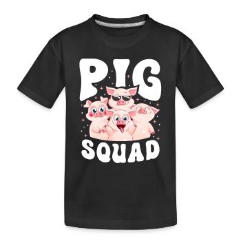 Pig Trupp - Kinder Premium Bio T-Shirt - Schwarz - Vorne