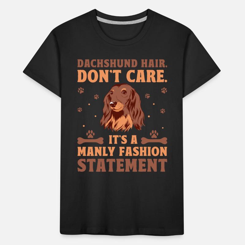 Les cheveux de teckel ne s’en soucient pas, c’est une déclaration de mode T-shirt bio Premium Enfant