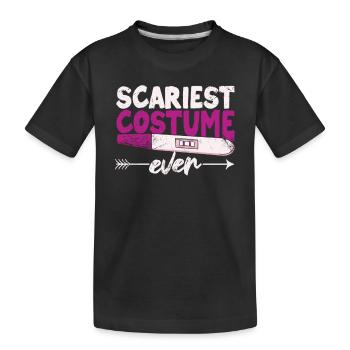 Le costume le plus effrayant jamais drôle d’Halloween - T-shirt bio Premium Enfant - noir - Devant