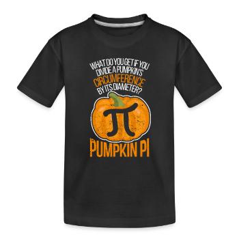 Kürbiskuchen Mathe Lustig Halloween Party Thanks - Kinder Premium Bio T-Shirt - Schwarz - Vorne
