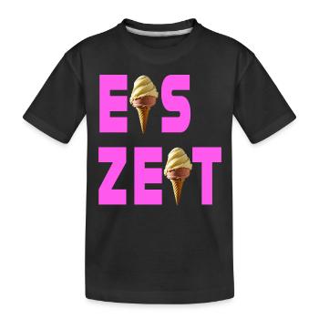 Eiszeit rosa - Kinder Premium Bio T-Shirt - Schwarz - Vorne