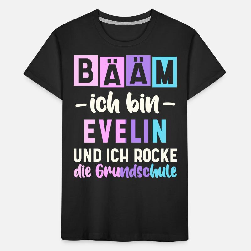 Name Evelin Geschenk Grundschule Kinder Premium Bio T-Shirt