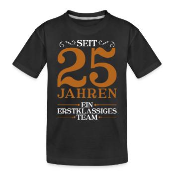 Silberhochzeit 25 Jahre Jubiläum Geschenk Hochzeit - Kinder Premium Bio T-Shirt - Schwarz - Vorne