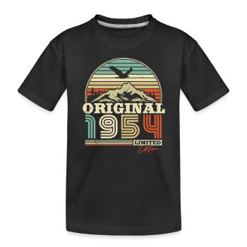 Geburtstagsgeschenk Vintage 1954 70 Jahre - Kinder Premium Bio T-Shirt - Schwarz - Vorne