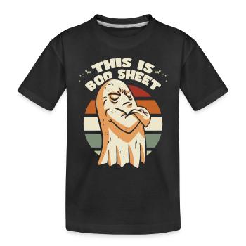 Halloween This Is Boo Sheet - T-shirt bio Premium Enfant - noir - Devant