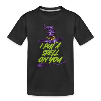 Sorcière d’Halloween Je t’ai jeté un sort - T-shirt bio Premium Enfant - noir - Devant