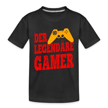 Le joueur légendaire - T-shirt bio Premium Enfant - noir - Devant