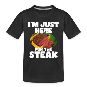 Steak - Kinder Premium Bio T-Shirt - Schwarz - Vorne