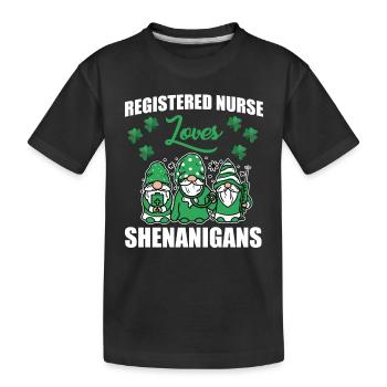 Infirmière autorisée Saint-Patrick - T-shirt bio Premium Enfant - noir - Devant