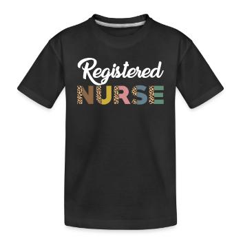 T-shirt de l’infirmière autorisée - T-shirt bio Premium Enfant - noir - Devant