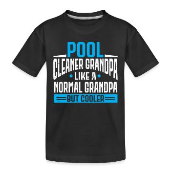 Nettoyage de piscine Travail Gardien de piscine - T-shirt bio Premium Enfant - noir - Devant