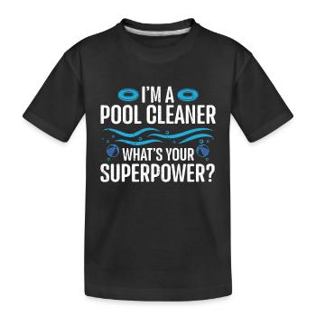 Nettoyage de piscine Travail Gardien de piscine - T-shirt bio Premium Enfant - noir - Devant