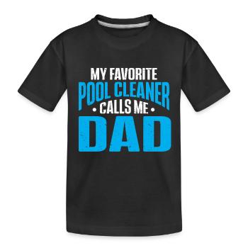 Nettoyage de piscine Travail Gardien de piscine - T-shirt bio Premium Enfant - noir - Devant