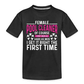 Nettoyage de piscine Travail Gardien de piscine - T-shirt bio Premium Enfant - noir - Devant