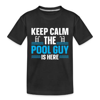 Nettoyage de piscine Travail Gardien de piscine - T-shirt bio Premium Enfant - noir - Devant