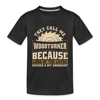 Tournage sur bois Ils m’appellent Artisanat de tourneur sur bois - T-shirt bio Premium Enfant - noir - Devant