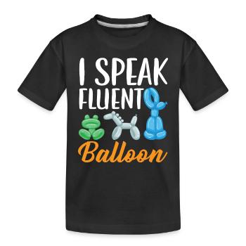 Je parle couramment la modélisation de ballons twister - T-shirt bio Premium Enfant - noir - Devant