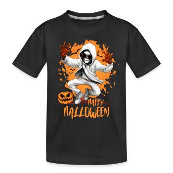 Halloween Skeleton Dabbing Hip Hop Skull - Kids' Premium Organic T-Shirt - black - Front