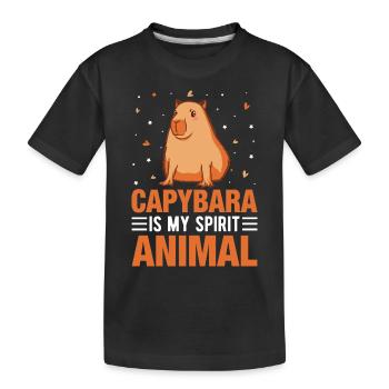 Capybara rongeur capybara capybara - T-shirt bio Premium Enfant - noir - Devant