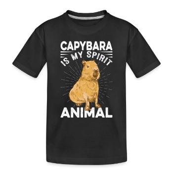 Capybara rongeur capybara capybara - T-shirt bio Premium Enfant - noir - Devant