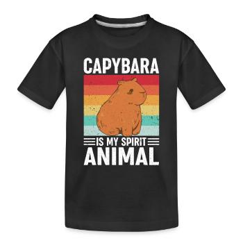 Capybara rongeur capybara capybara - T-shirt bio Premium Enfant - noir - Devant