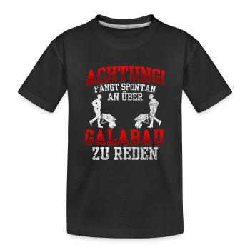 Galabauer redet spontan Gärtner Landschaftsbauer - Kinder Premium Bio T-Shirt - Schwarz - Vorne