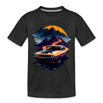 Klassischer Sportwagen - Kinder Premium Bio T-Shirt - Schwarz - Vorne