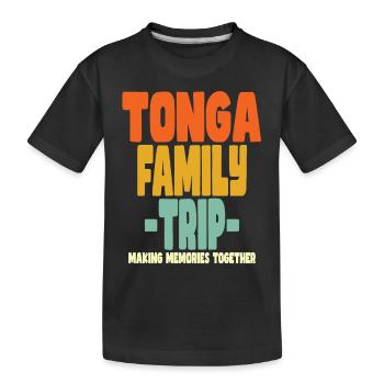 Tonga Family Trip Holidays - Kids' Premium Organic T-Shirt - black - Front