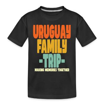 Uruguay Family Trip Holidays - Kids' Premium Organic T-Shirt - black - Front