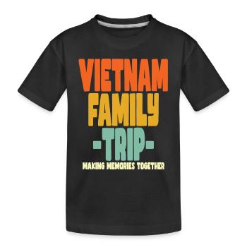 Vietnam Family Trip Holidays - Kids' Premium Organic T-Shirt - black - Front