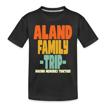 Aland Family Trip Holidays - Kids' Premium Organic T-Shirt - black - Front