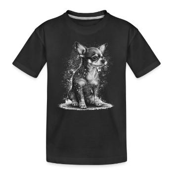 Beautiful Chihuahua | Pointillismus Art Motif Cute - Kids' Premium Organic T-Shirt - black - Front