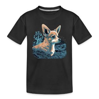 Beautiful Chihuahua | Pointillismus Art Motif Cute - Kids' Premium Organic T-Shirt - black - Front