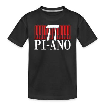 Pi comme au piano - T-shirt bio Premium Enfant - noir - Devant