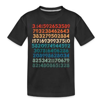 Nombres Pi dans de nombreuses couleurs - T-shirt bio Premium Enfant - noir - Devant