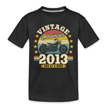 Millésime Décembre 2013 10 ans - T-shirt bio Premium Enfant - noir - Devant