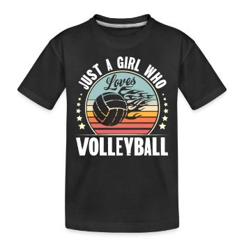 Volleyball - Kids' Premium Organic T-Shirt - black - Front