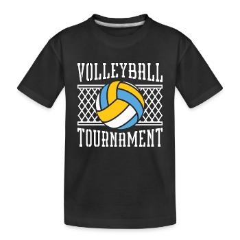 Le tournoi de volleyball de plage aime le club de volleyball - T-shirt bio Premium Enfant - noir - Devant