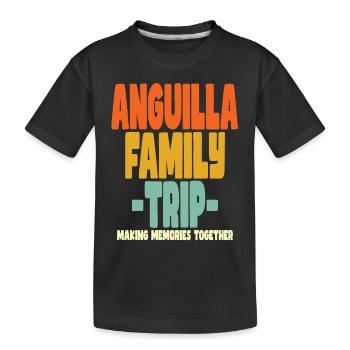 Anguilla Family Trip Vacations - Kids' Premium Organic T-Shirt - black - Front