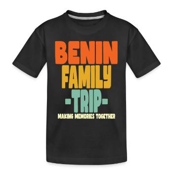Vacances en famille au Bénin - T-shirt bio Premium Enfant - noir - Devant