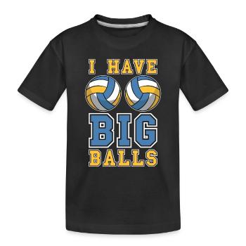 Volleyball de plage J’ai de gros ballons Entraîneur de volleyball - T-shirt bio Premium Enfant - noir - Devant