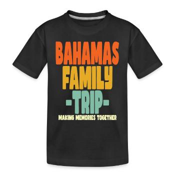 Bahamas Family Trip Vacations - Kids' Premium Organic T-Shirt - black - Front