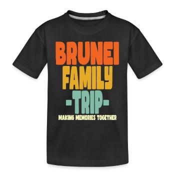 Vacances en famille au Brunei - T-shirt bio Premium Enfant - noir - Devant