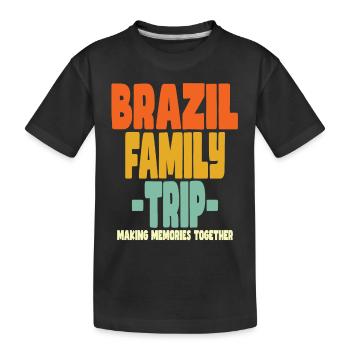 Brazil Family Trip Holidays - Kids' Premium Organic T-Shirt - black - Front