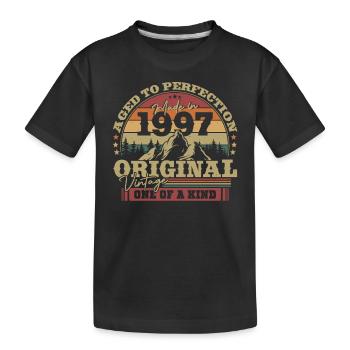 Vintage 1997 Geburtstagsgeschenk - 27 Jahre - Kinder Premium Bio T-Shirt - Schwarz - Vorne