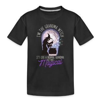 Ich bin die Oma-Hexe Es ist wie ein normales Oma - Kinder Premium Bio T-Shirt - Schwarz - Vorne